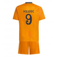 Maglia Calcio Real Madrid Kylian Mbappe #9 Seconda Divisa Bambino 2024-25 Manica Corta (+ pantaloncini)